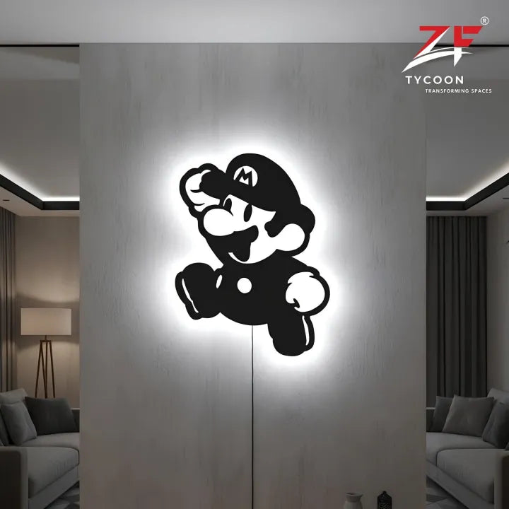 ZF Super MarioLogo Backlight Lamp lED Wooden 7mm Zrk