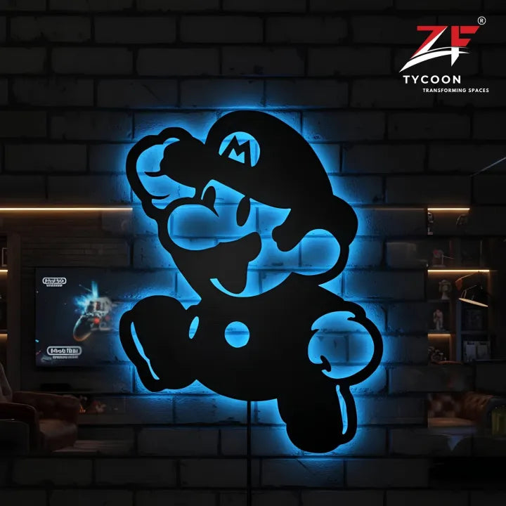 ZF Super MarioLogo Backlight Lamp lED Wooden 7mm Zrk