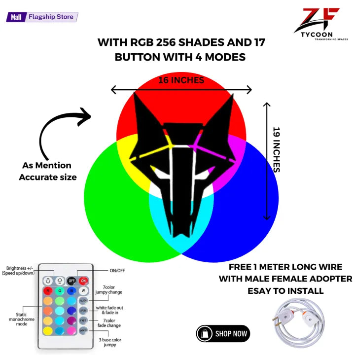 ZF Red Rising Howler Logo led neon wood Wall sign,Howler Legion.
