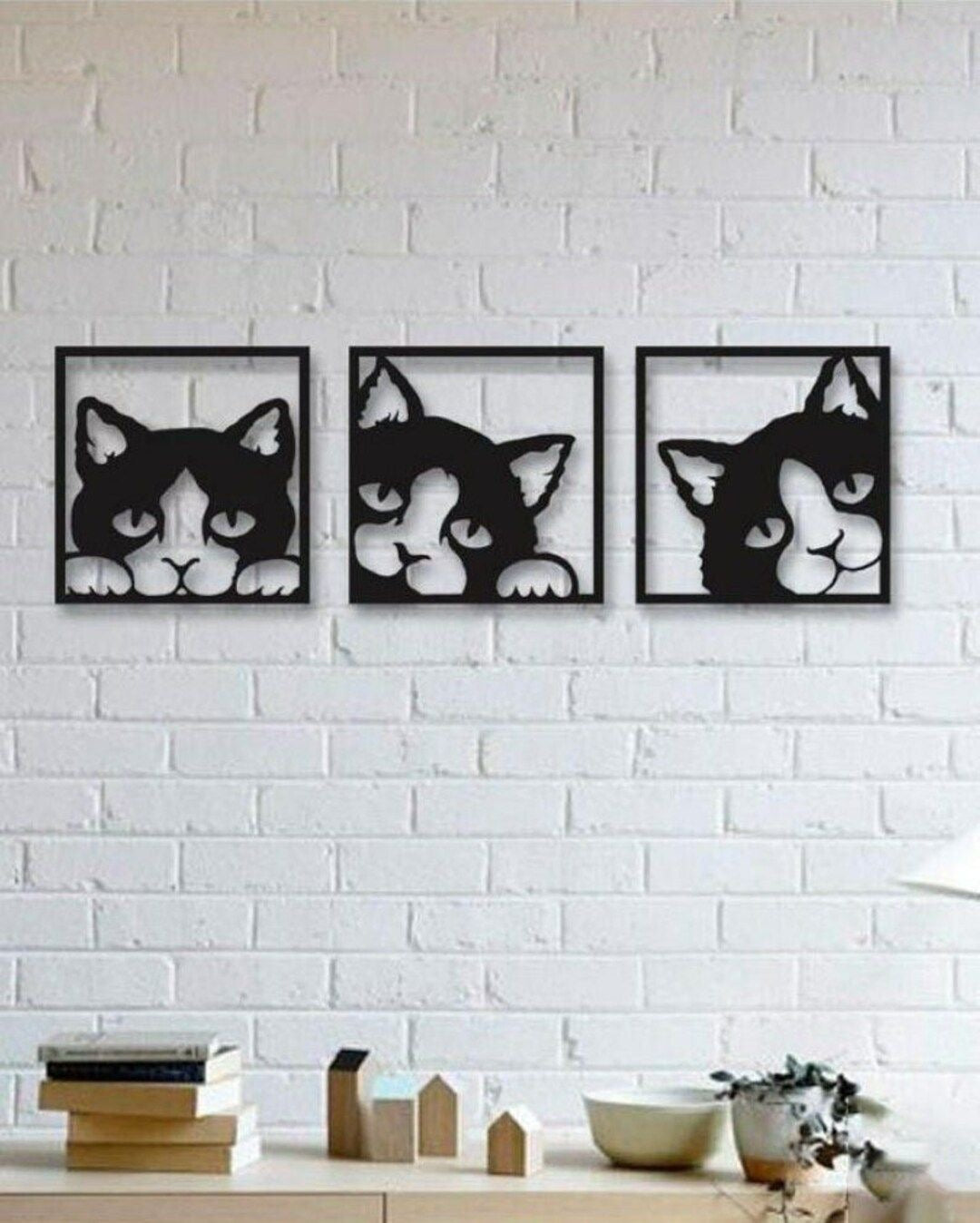 3 Piece Cat | Wall Art