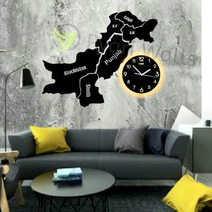 ZF Pakistan Map | Wall Clock