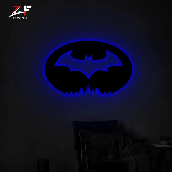 ZF Bat Gotham Inspired Batman LED Wall Decor