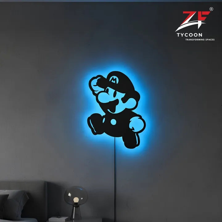 ZF Super MarioLogo Backlight Lamp lED Wooden 7mm Zrk