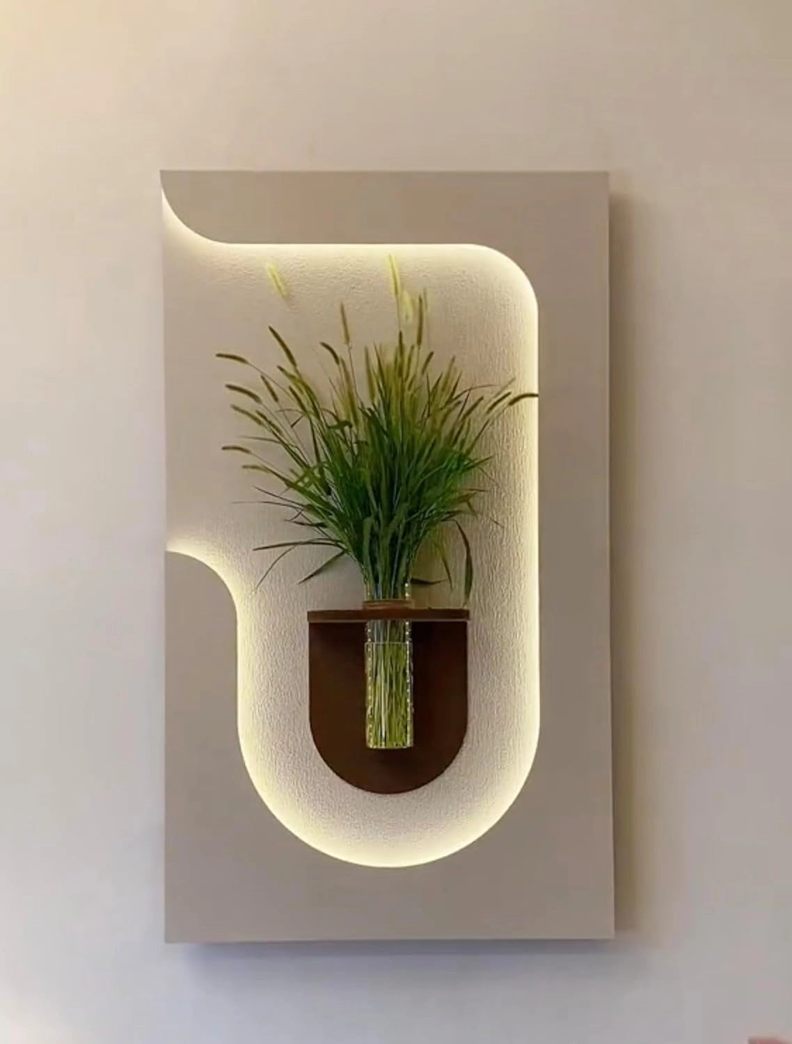 Pure Wood Natural Green Plant Wall Lamp Display (Including Plant Holder)