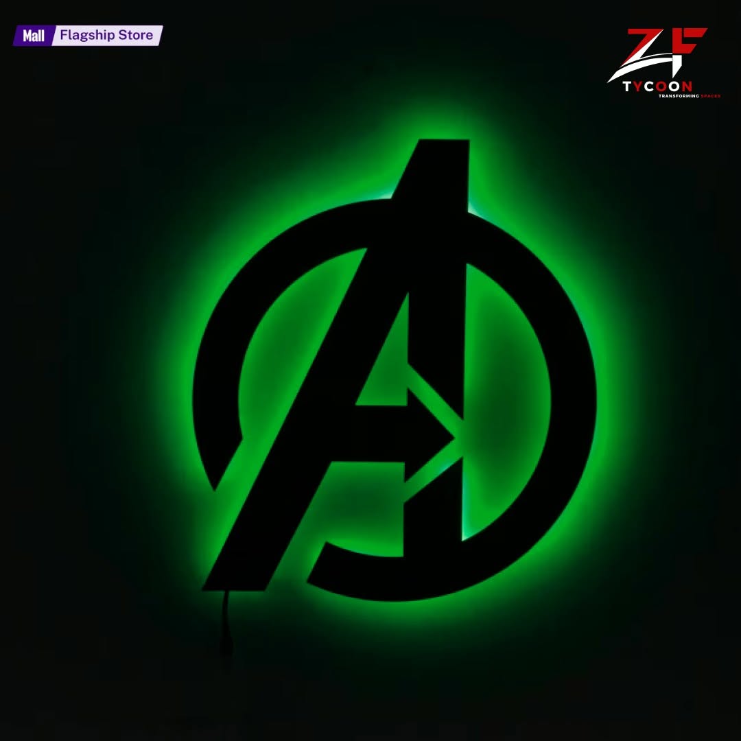 ZF Avengers Superhero Night Light Lamp 16 Colours Remote Controlled