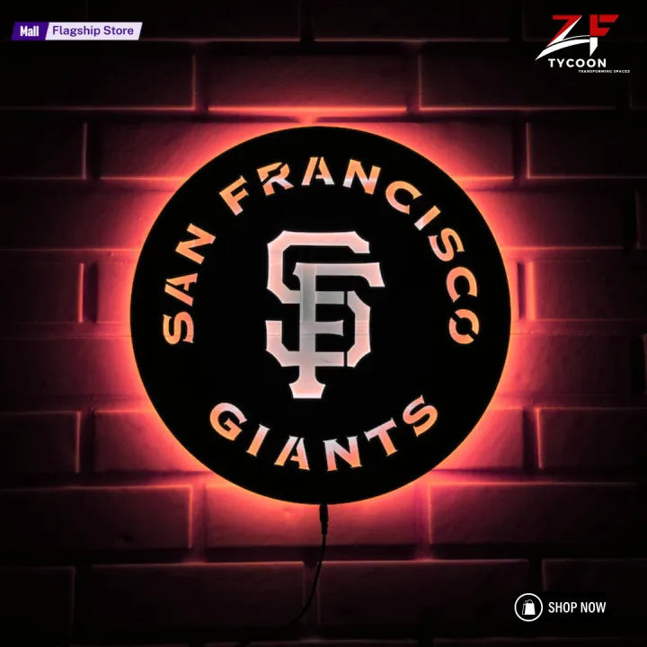 ZF San Francisco Giants Led Sign,Wooden 7mm Zrk Imported Sheet SfGiants Wall Art