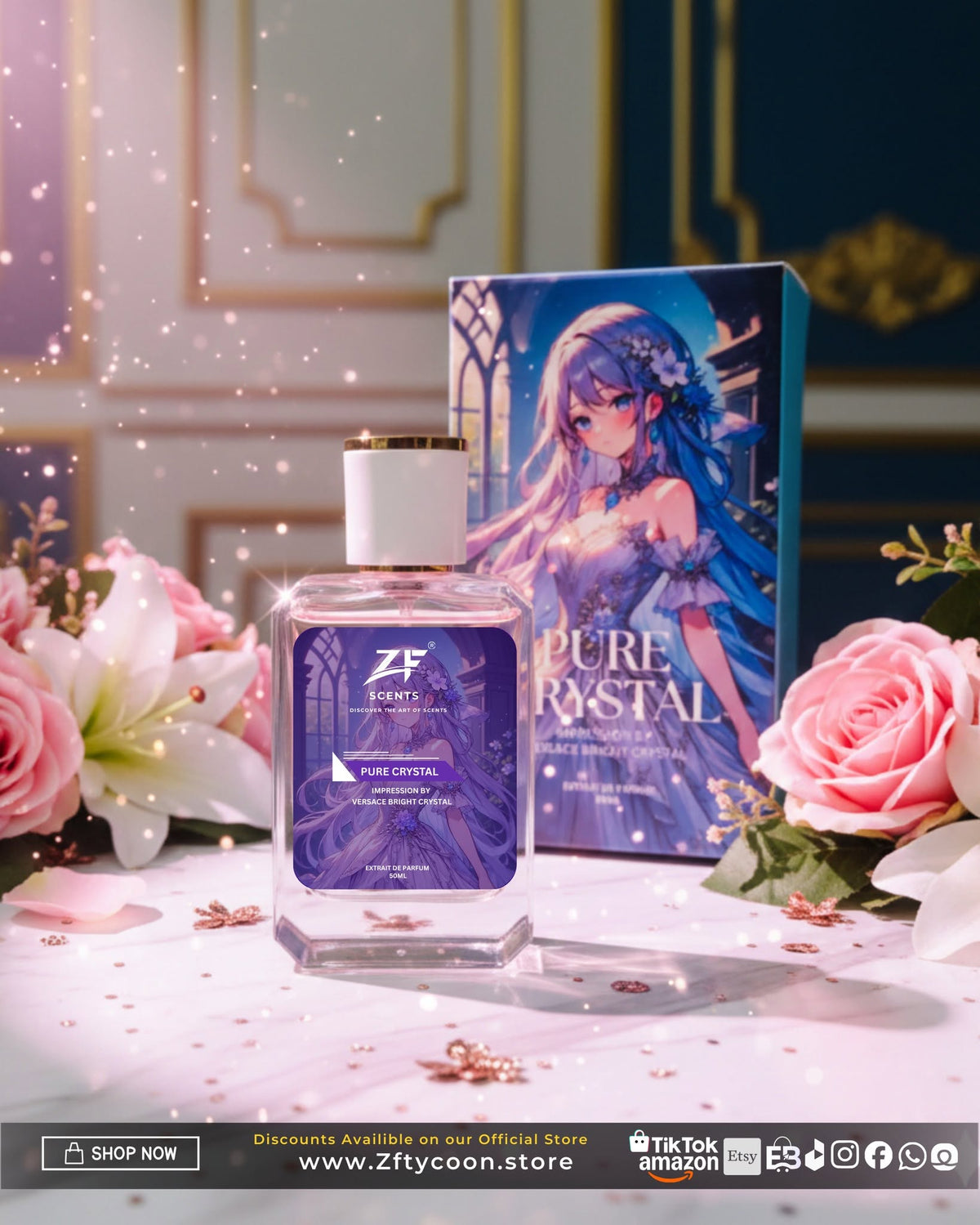 Pure Crystal Inspired by Versace Bright Crystal Parfum