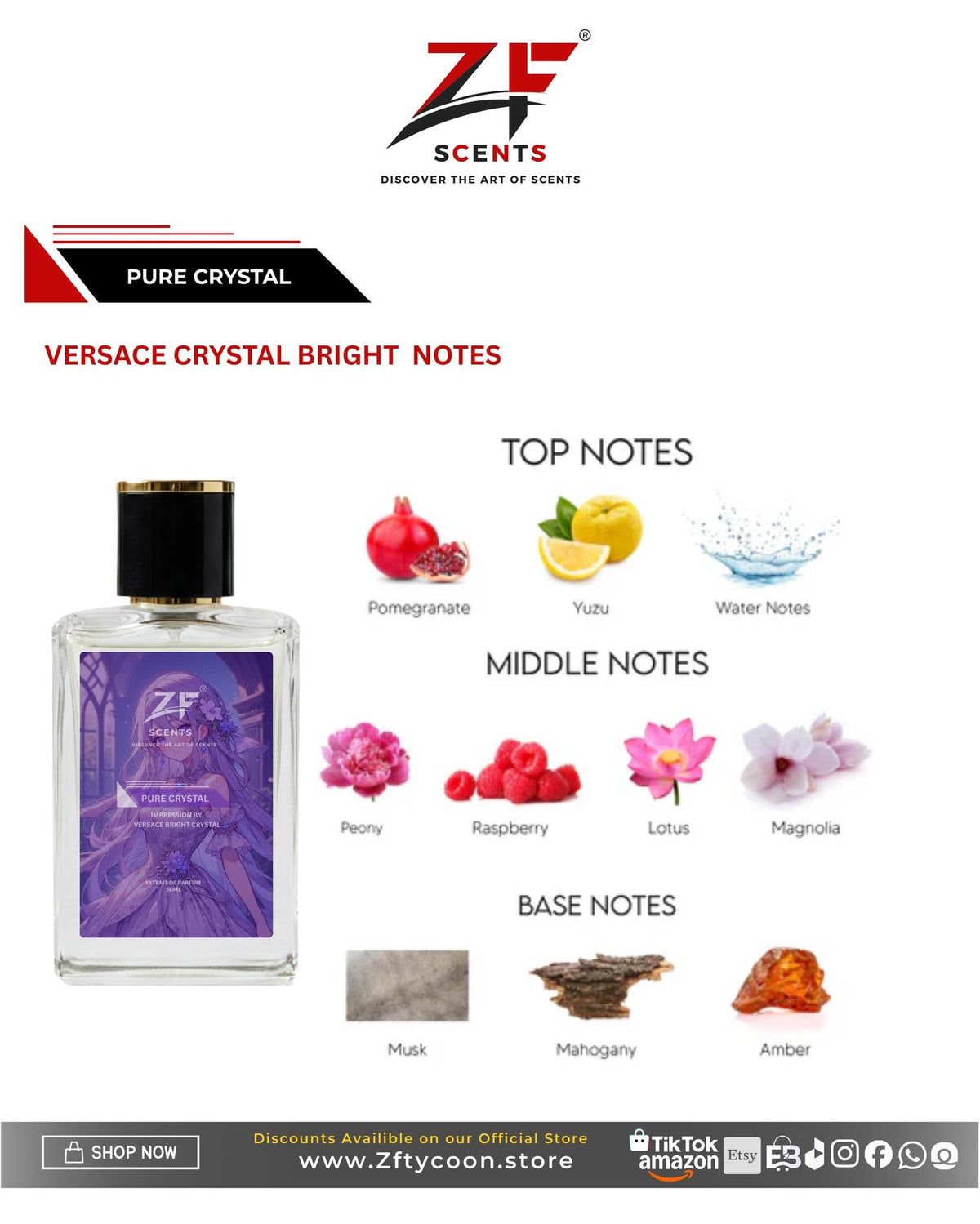 Pure Crystal Inspired by Versace Bright Crystal Parfum