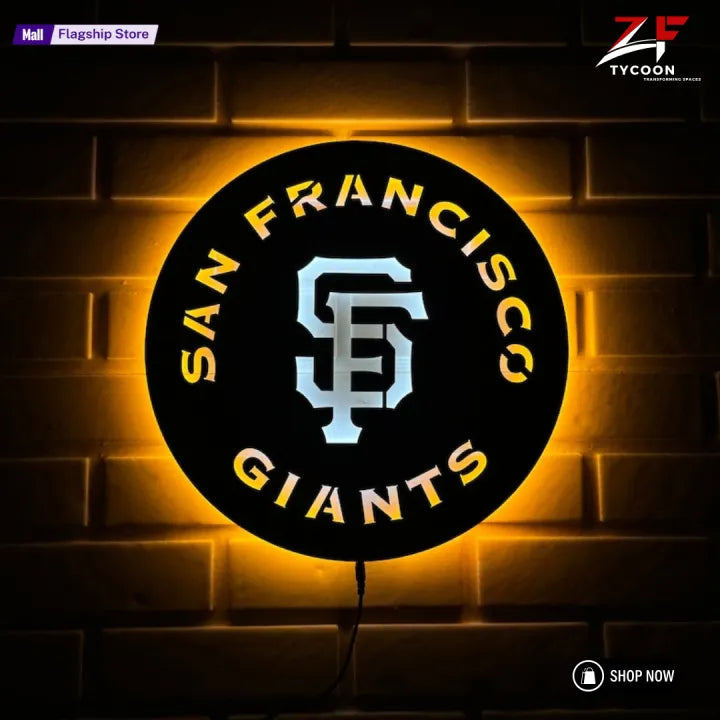ZF San Francisco Giants Led Sign,Wooden 7mm Zrk Imported Sheet SfGiants Wall Art