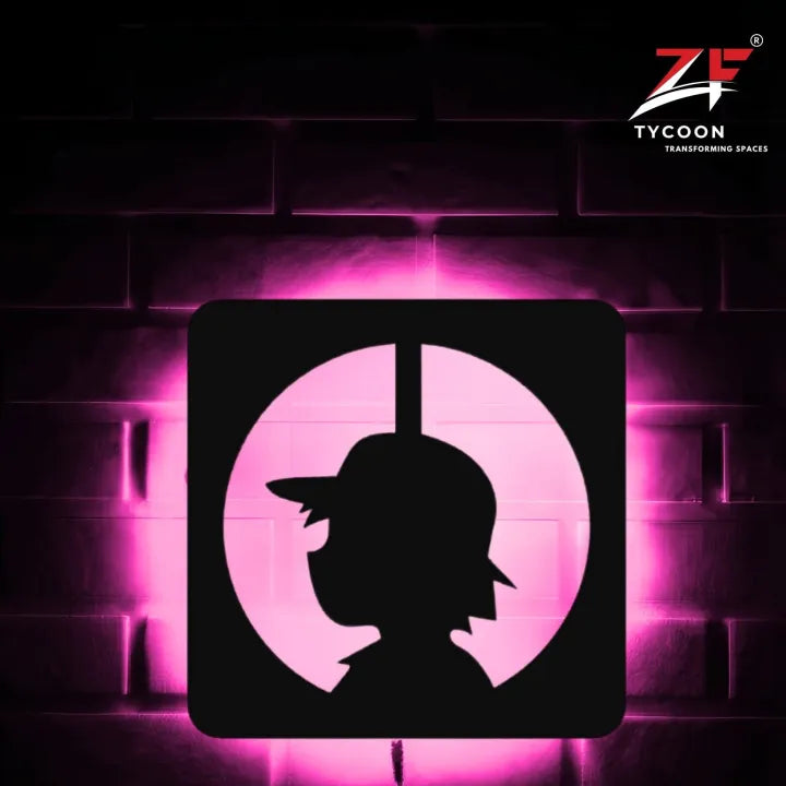 ZF Pikachu Logo Backlight Lamp lED Wooden 7mm Zrk Imported Sheet