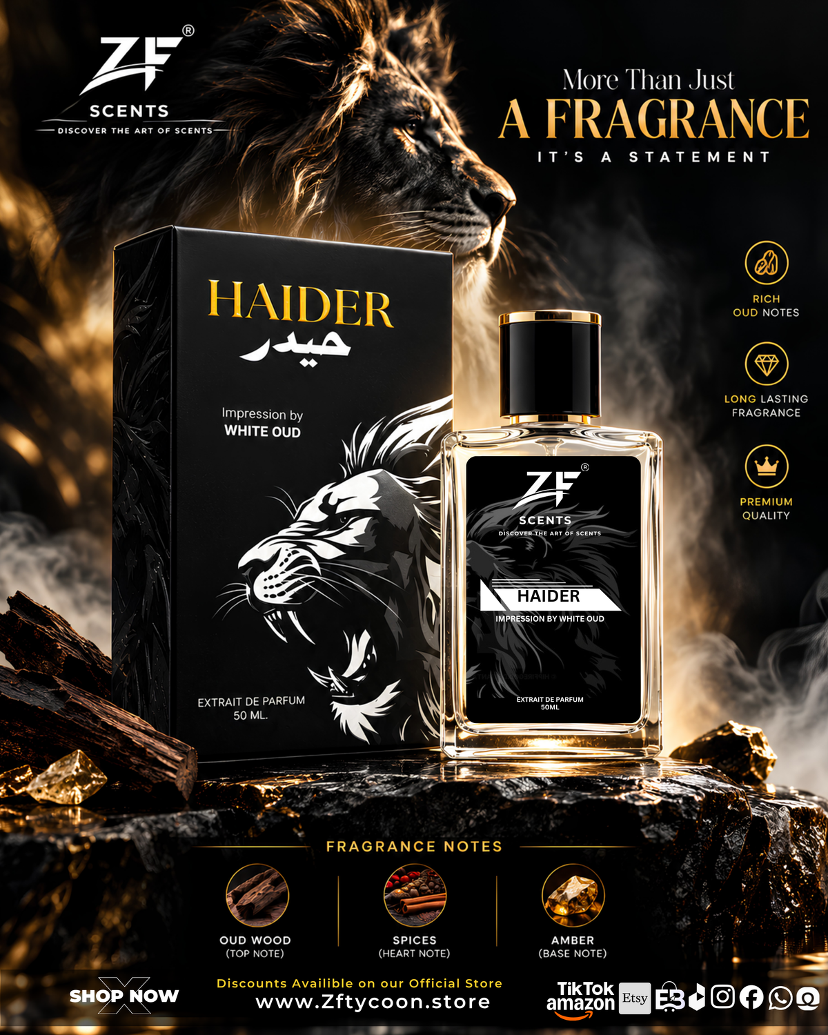 HAIDER Extrait De Parfum (50ml) – Impression by White Oud