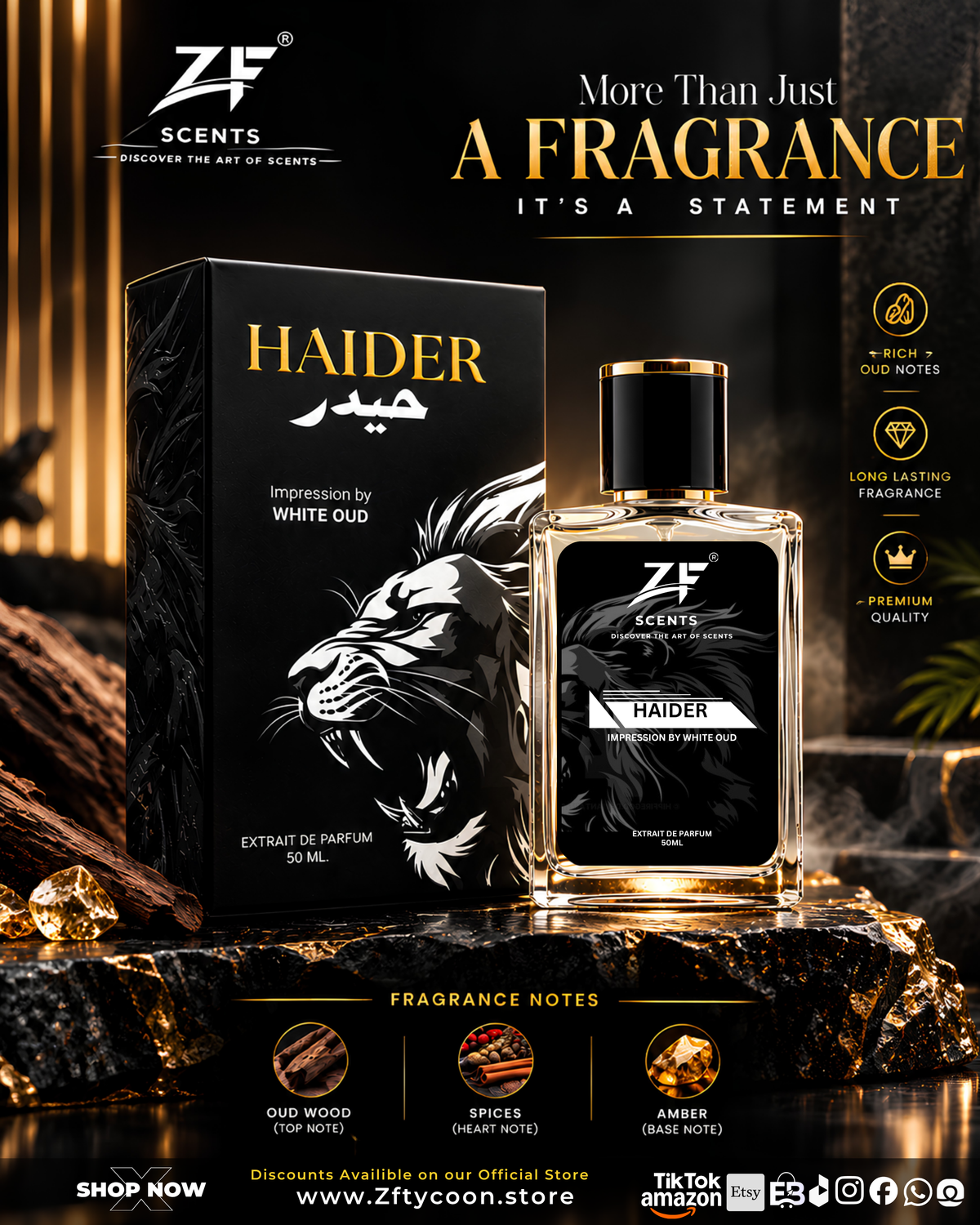 HAIDER Extrait De Parfum (50ml) – Impression by White Oud