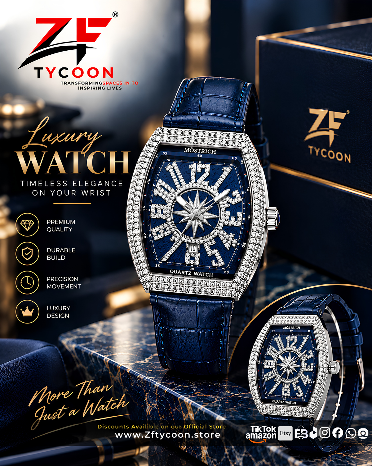 ZF FM Diamond Aujla Watch