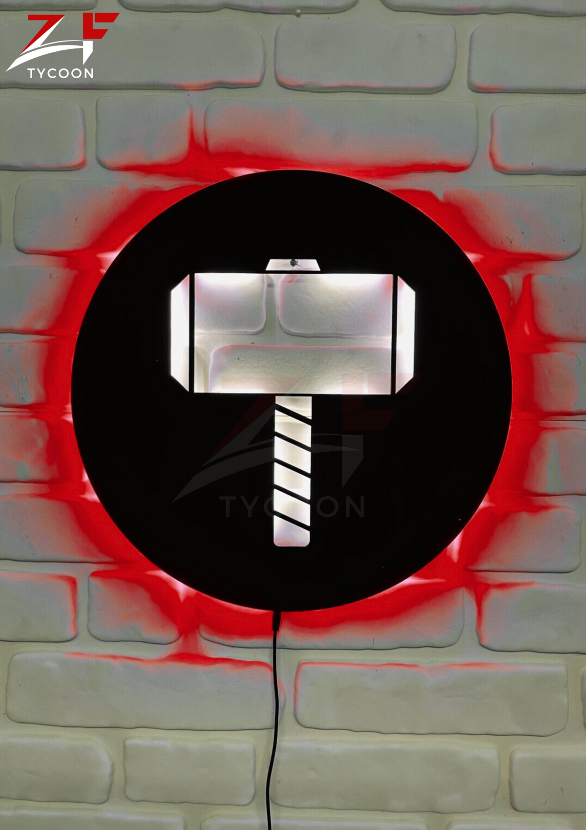 ZF Thor Led Sign, Movie Hero Neon Sign, Marvel Superhero Kids Room, Personalized Gift Wall Decor Sign with led lights