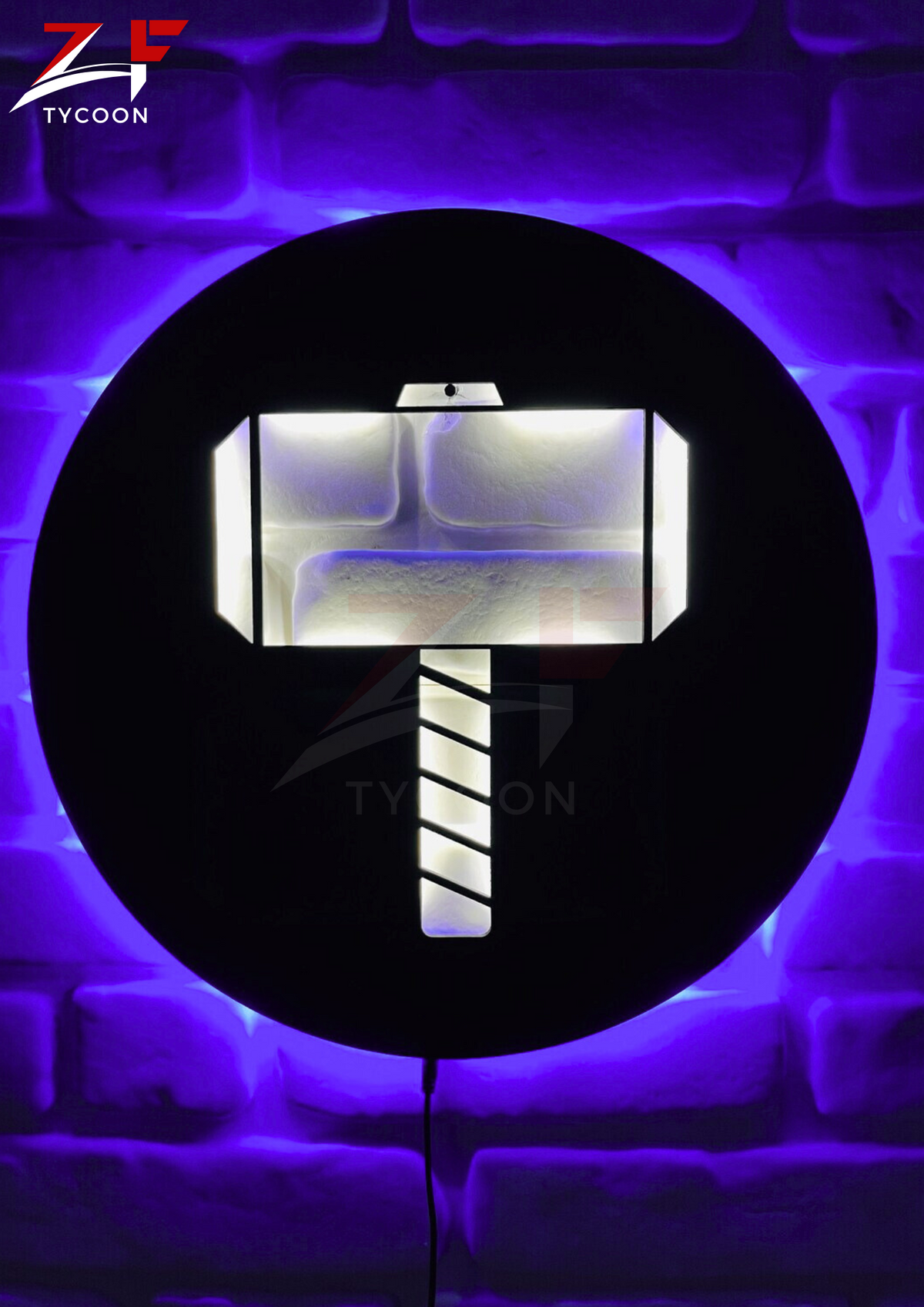ZF Thor Led Sign, Movie Hero Neon Sign, Marvel Superhero Kids Room, Personalized Gift Wall Decor Sign with led lights