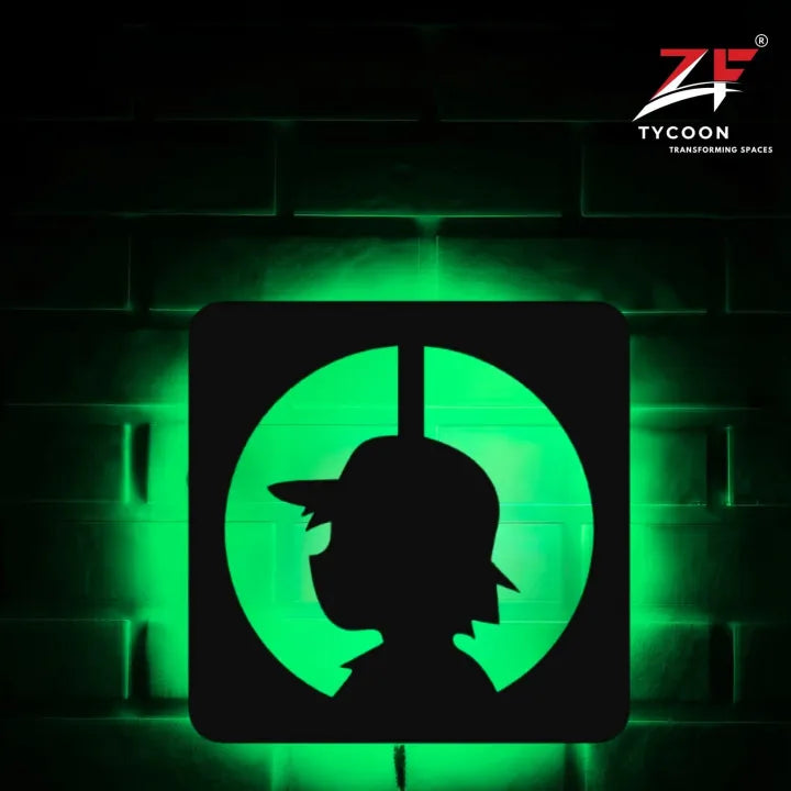 ZF Pikachu Logo Backlight Lamp lED Wooden 7mm Zrk Imported Sheet