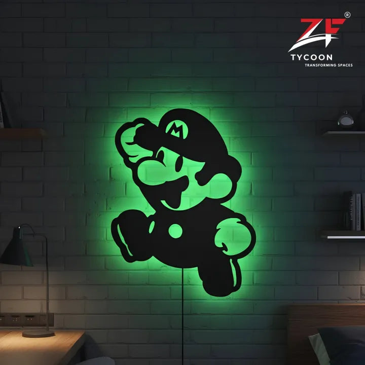 ZF Super MarioLogo Backlight Lamp lED Wooden 7mm Zrk