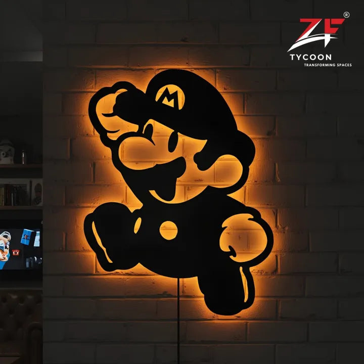 ZF Super MarioLogo Backlight Lamp lED Wooden 7mm Zrk