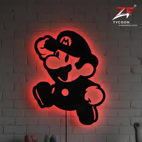 ZF Super MarioLogo Backlight Lamp lED Wooden 7mm Zrk