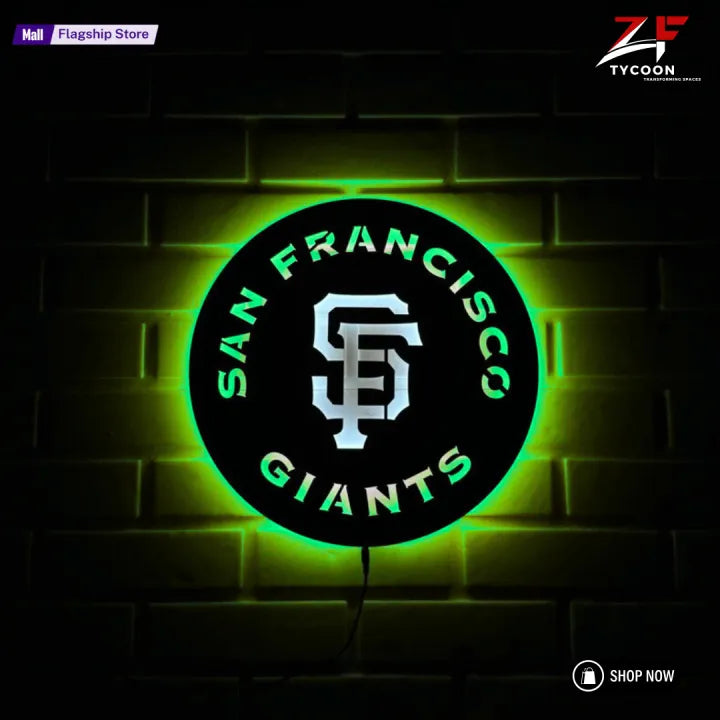 ZF San Francisco Giants Led Sign,Wooden 7mm Zrk Imported Sheet SfGiants Wall Art