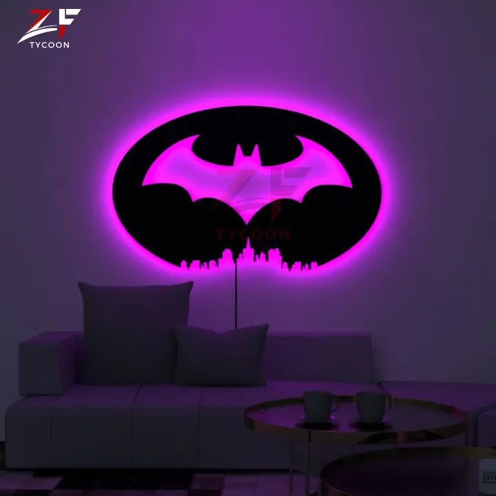 ZF Bat Gotham Inspired Batman LED Wall Decor