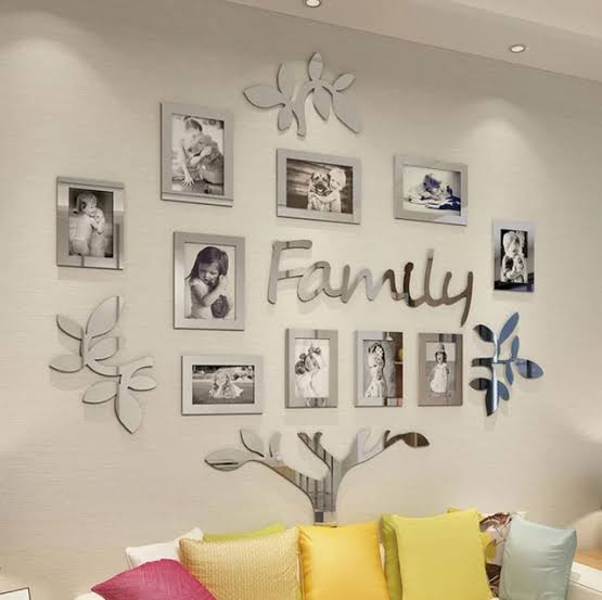 Family Wall Display (Metal) with frames