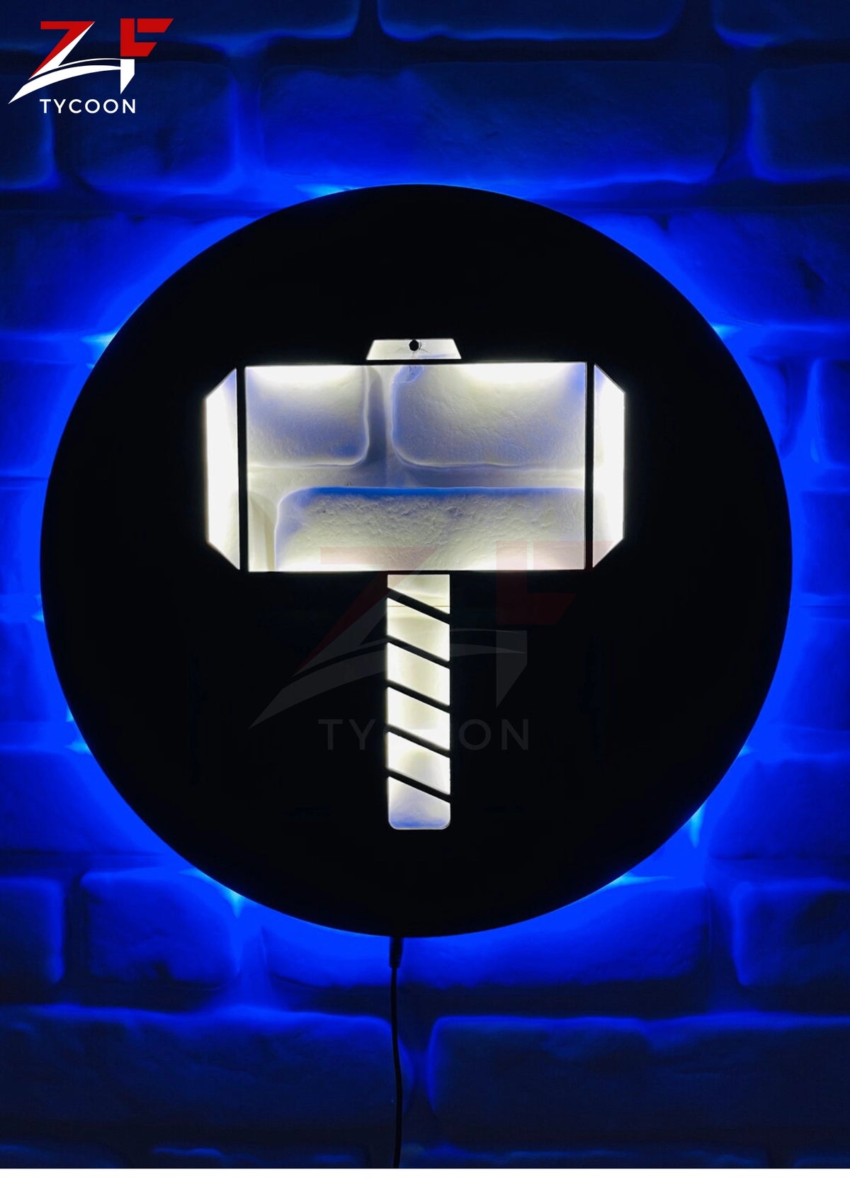 ZF Thor Led Sign, Movie Hero Neon Sign, Marvel Superhero Kids Room, Personalized Gift Wall Decor Sign with led lights