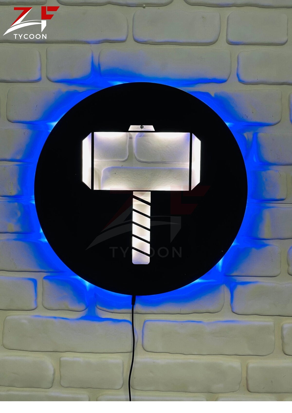 ZF Thor Led Sign, Movie Hero Neon Sign, Marvel Superhero Kids Room, Personalized Gift Wall Decor Sign with led lights